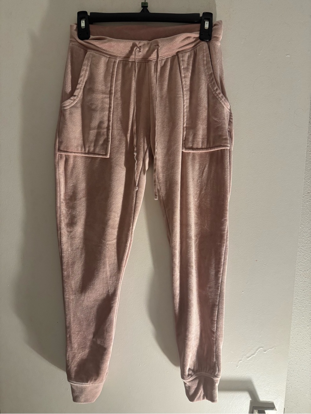 House of Harlow 1960 x Nicole Richie Pink Velour Joggers XS Y2K Patch Pocket